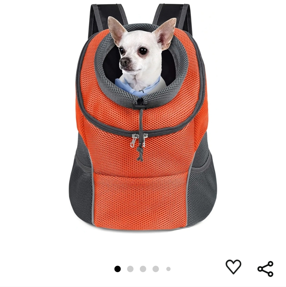 Pet Carrier Backpack with Storage Pockets Small Dog Front Backpack Adjustable